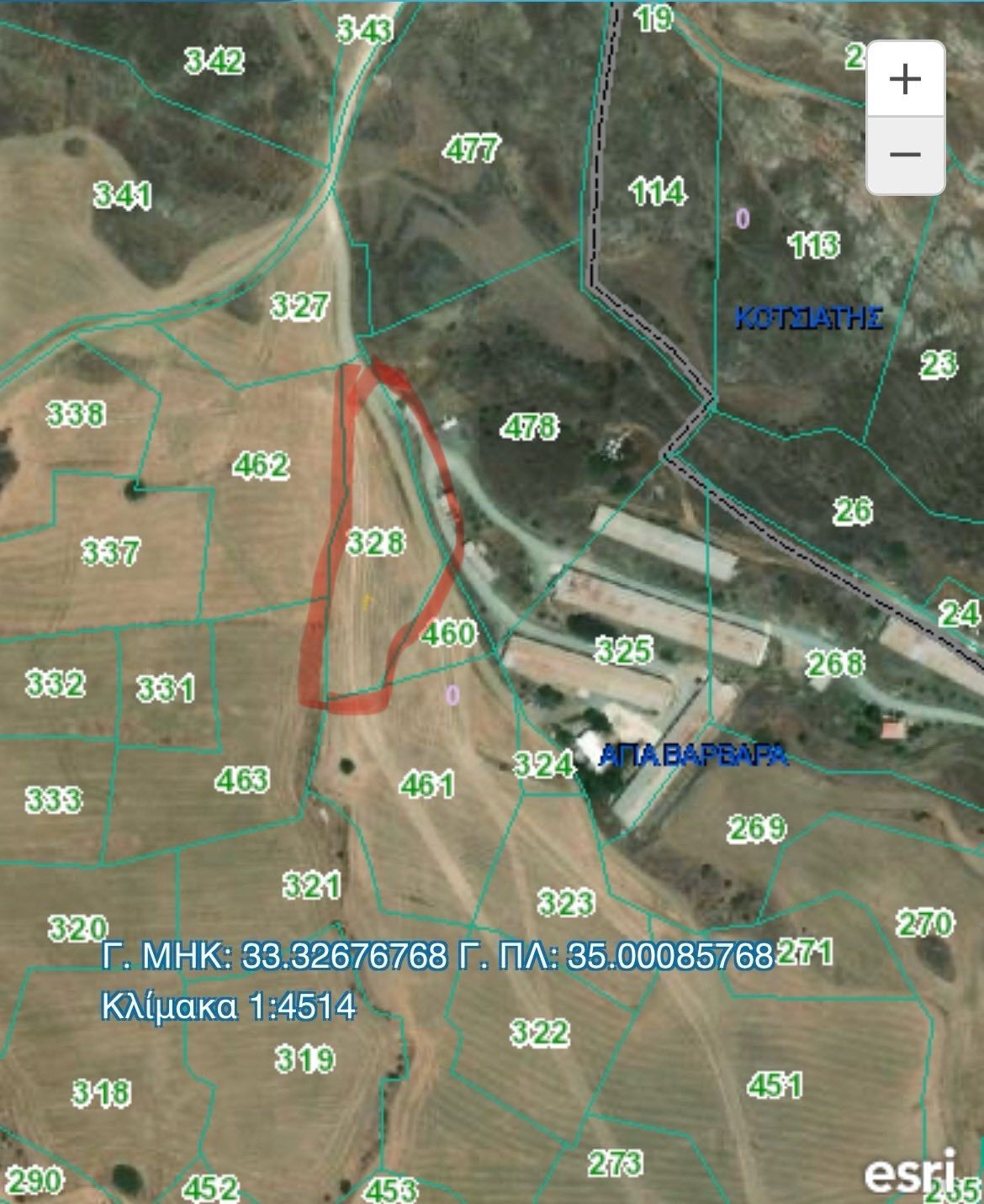 3 Plots for Sale Agia Varvara, Nicosia