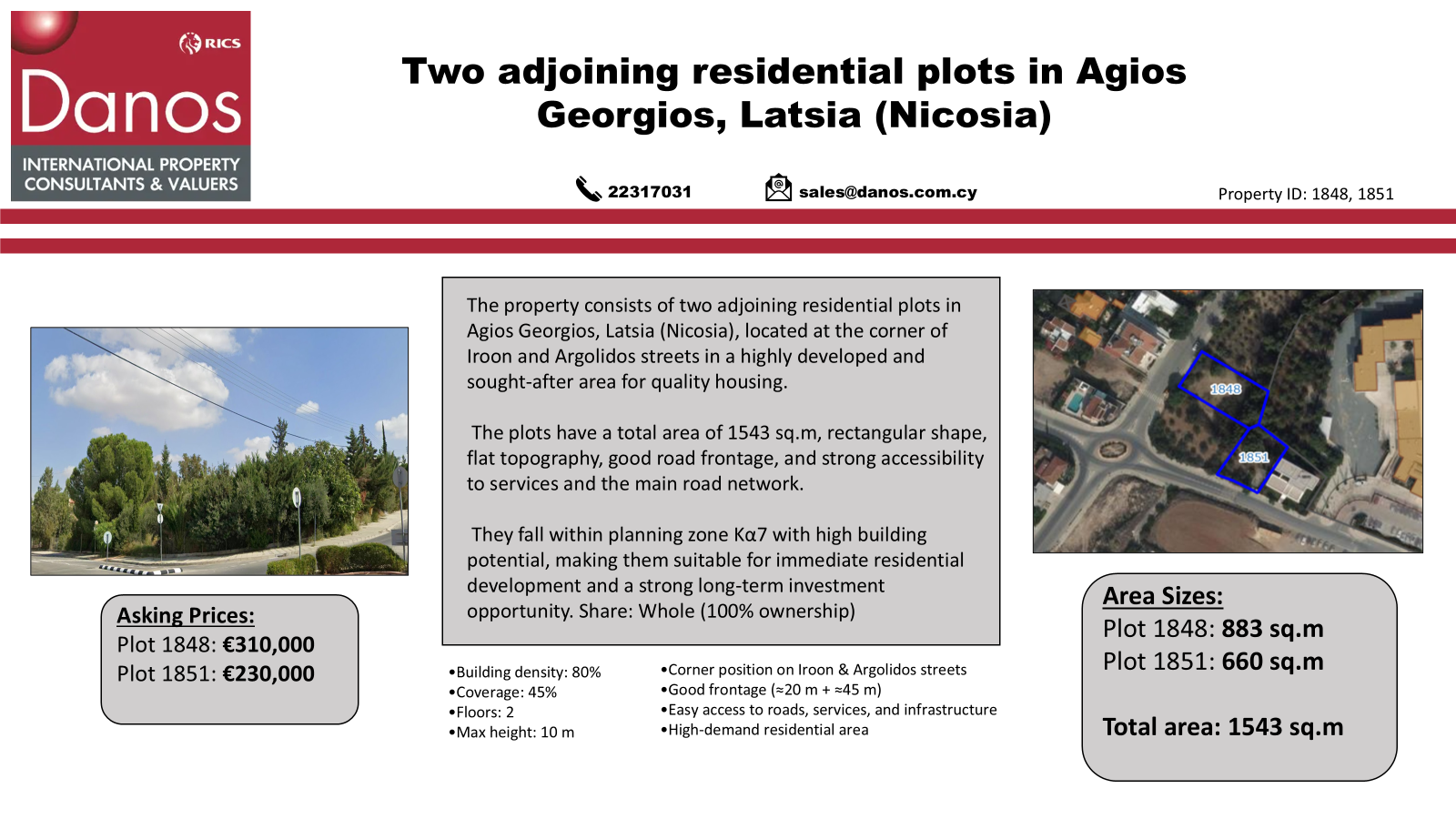 PREMIUM Plots For Sale Latsia, Nicosia